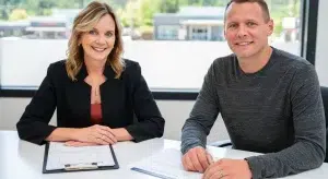 First-time homebuyer consulting meeting with a Realtor in McMinnville Oregon.