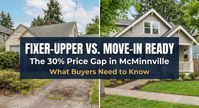 Fixer-upper home in McMinnville Oregon priced at 30 percent less than move-in ready homes in Yamhill County